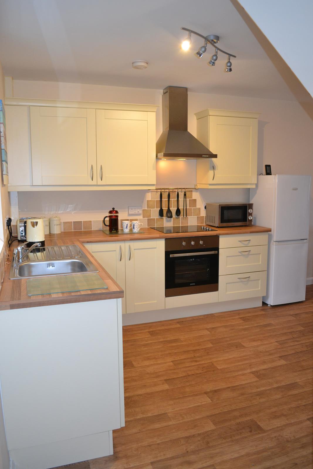 Kitchen at Ty Newydd Holiday Cottage